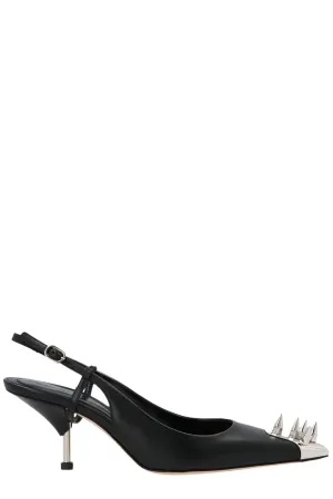 Alexander McQueen Rockstud Slingback Pumps