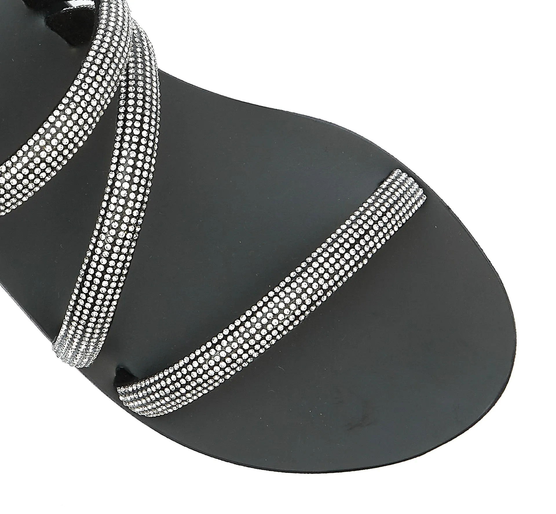 Ancient Greek Sandals Polytimi Diamante Embellished Sandals