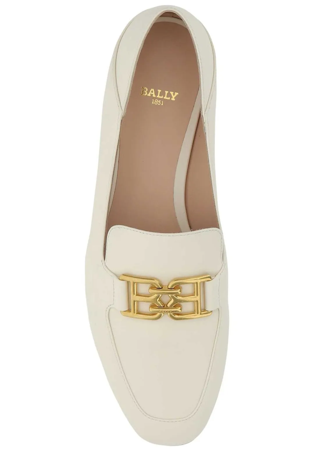Bally Ellah B Logo Plaque Square Toe Loafers