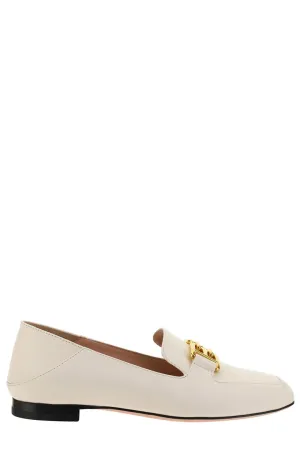 Bally Ellah B Logo Plaque Square-Toe Loafers