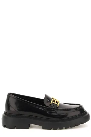 Bally Logo Plaque Slip-On Loafers