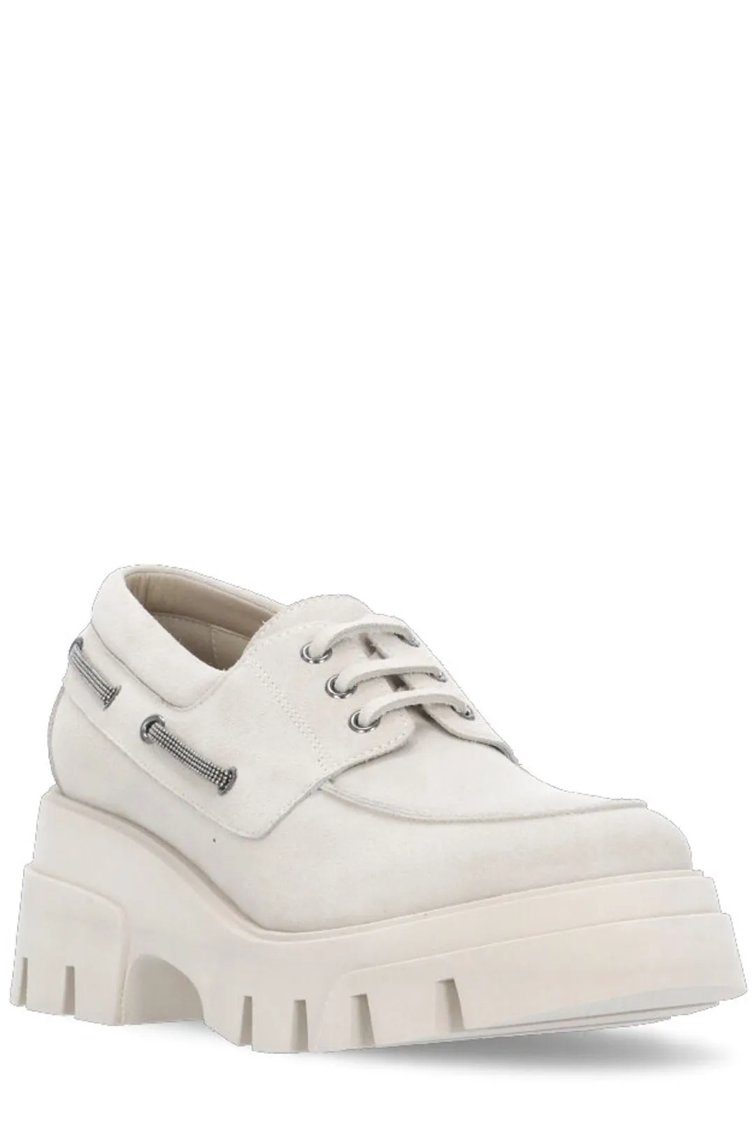 Brunello Cucinelli Platform Lace-Up Shoes