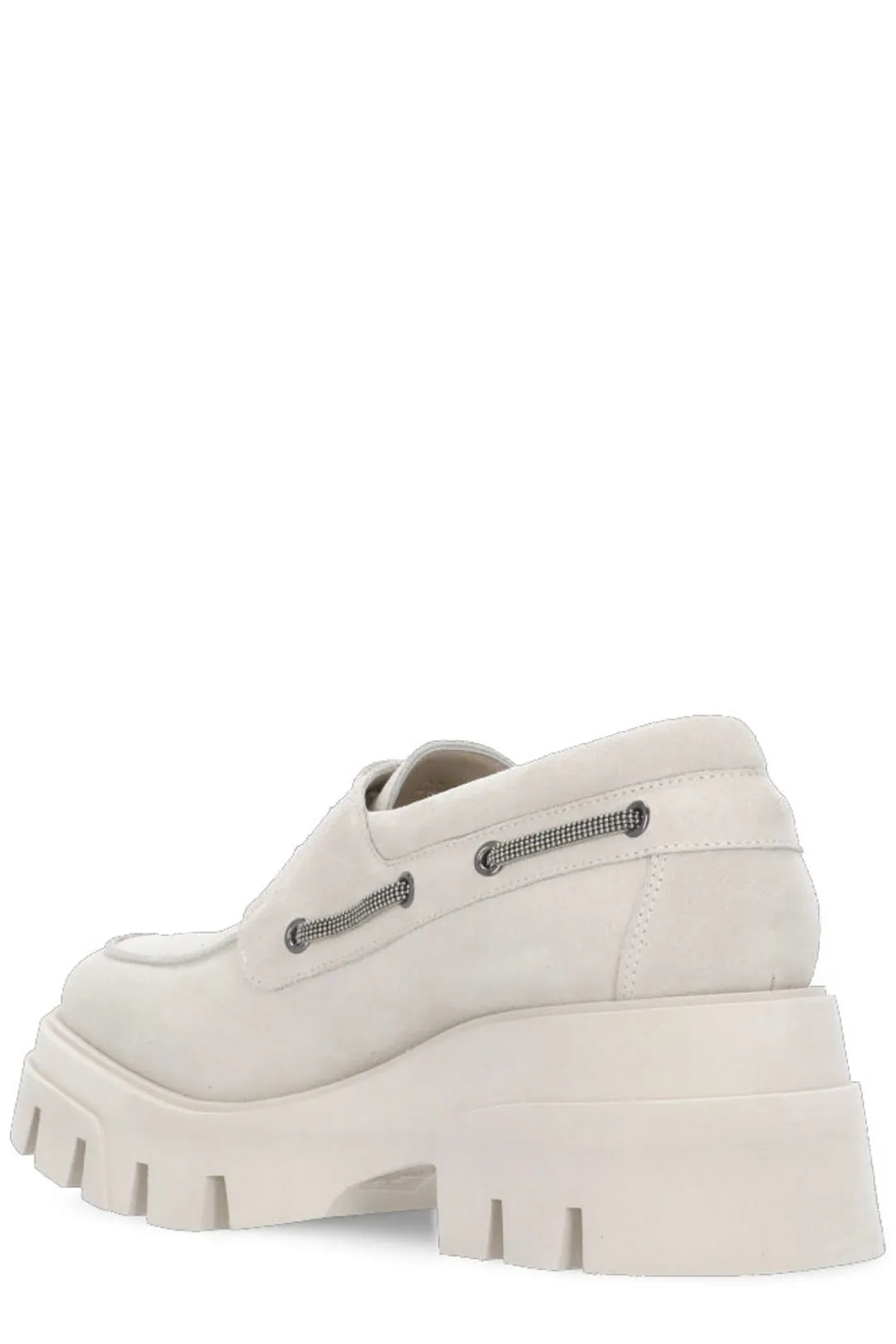Brunello Cucinelli Platform Lace-Up Shoes