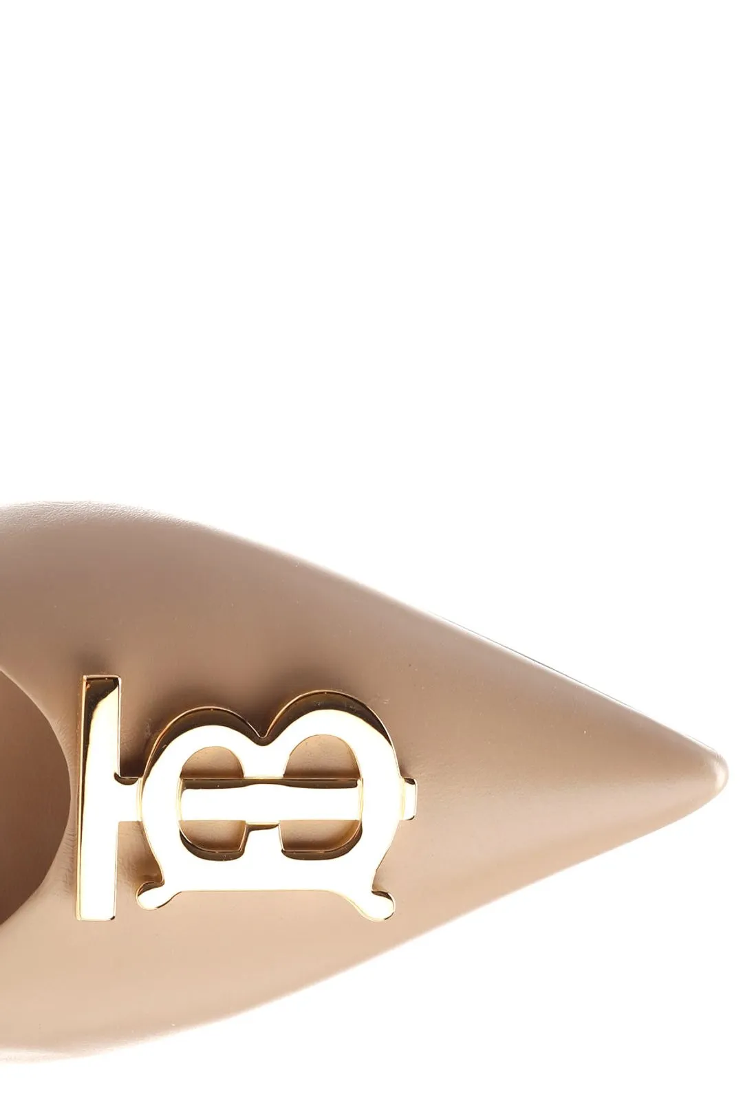 Burberry Logo Plaque Slingback Flats