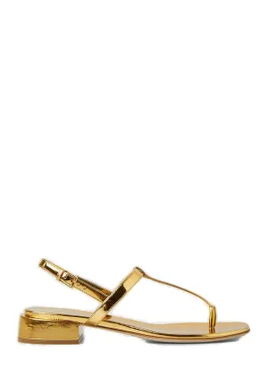 Burberry Metallic Thong Sandals