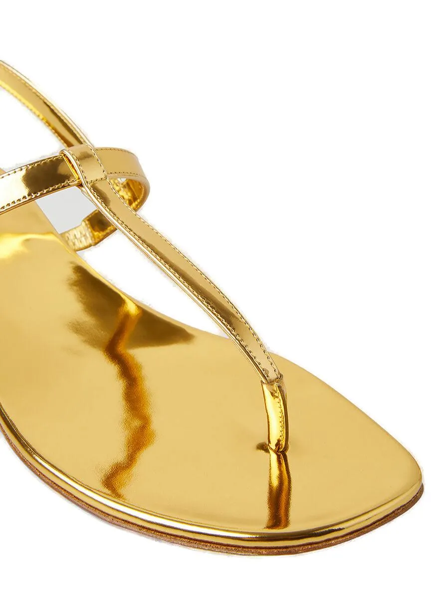 Burberry Metallic Thong Sandals