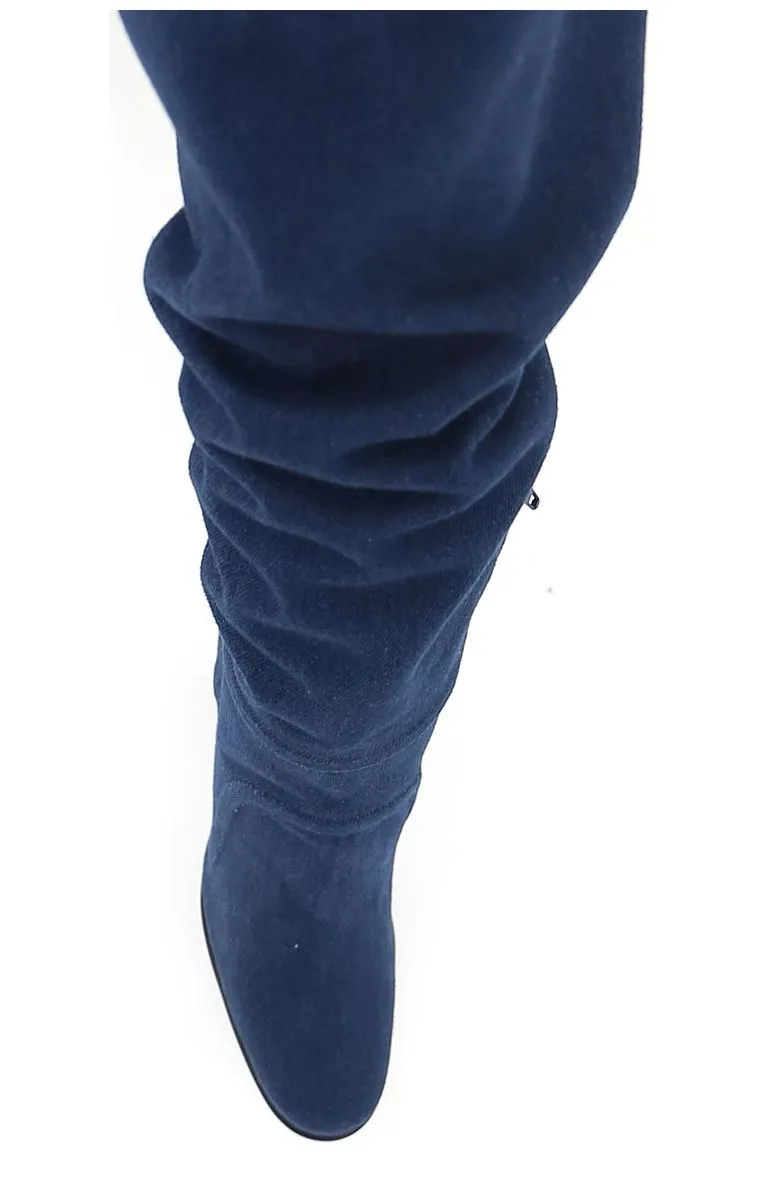 Burberry Porthole Detail Denim Boots