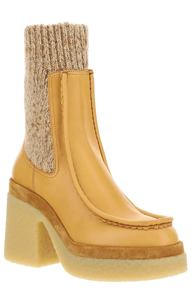 Chlo Knitted Detail Chelsea Boots
