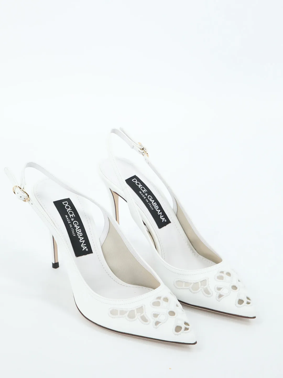 Dolce & Gabbana Embroidered Slingback Pumps