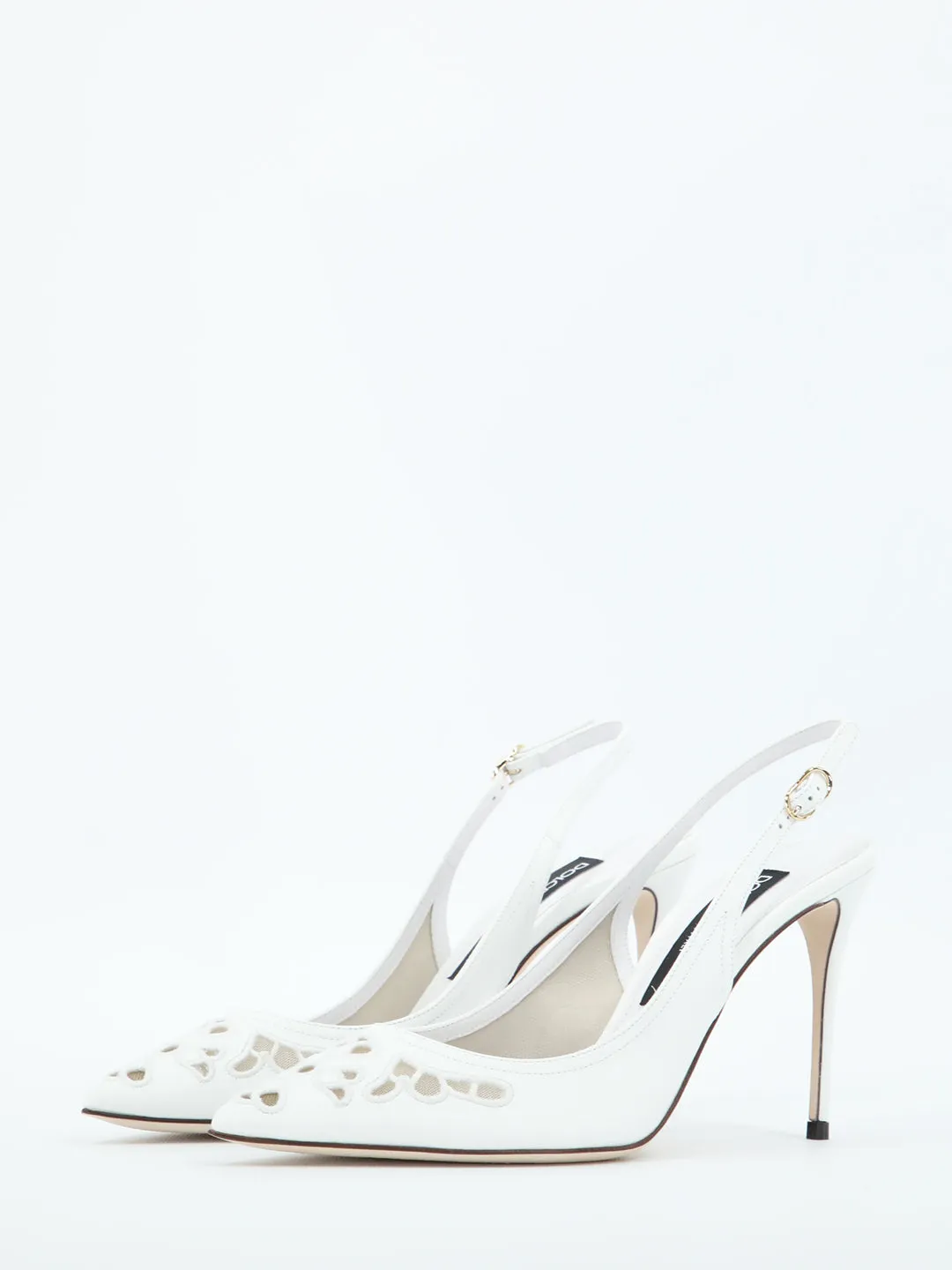 Dolce & Gabbana Embroidered Slingback Pumps