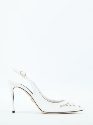 Dolce & Gabbana Embroidered Slingback Pumps