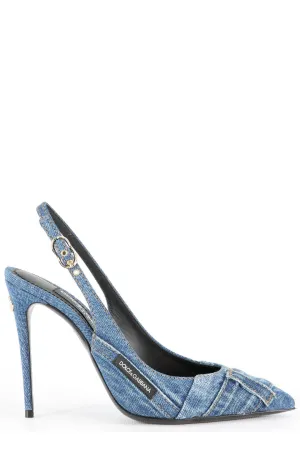 Dolce & Gabbana Slingback Denim Pumps