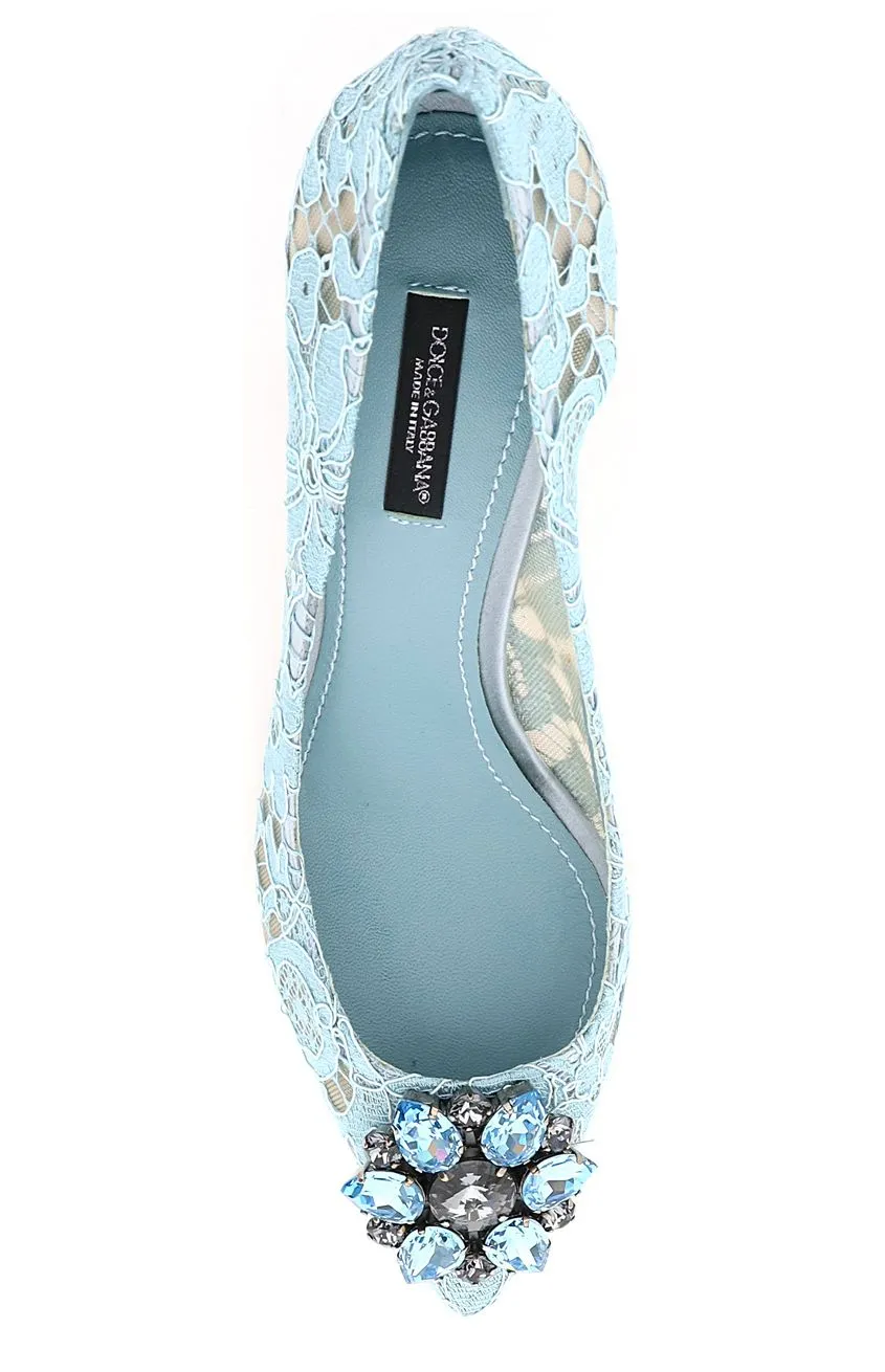Dolce & Gabbana Taormina Lace Embellished Pumps