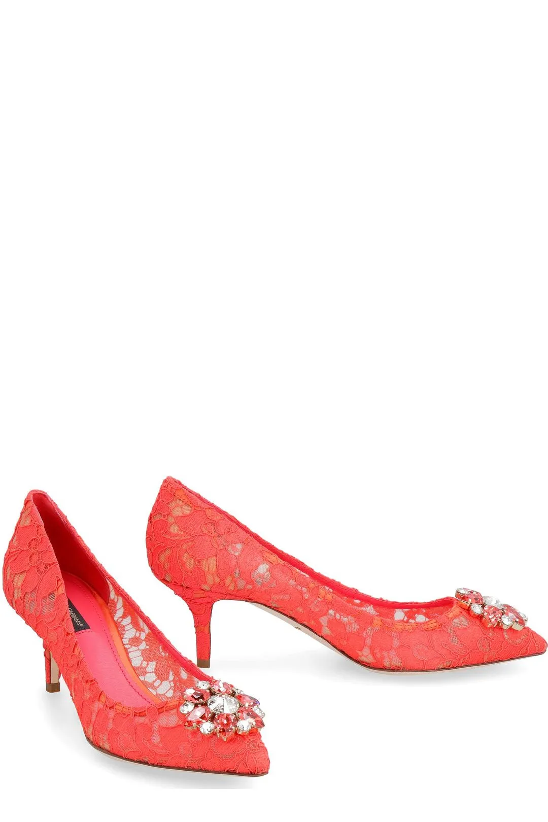 Dolce & Gabbana Taormina Lace Embellished Pumps