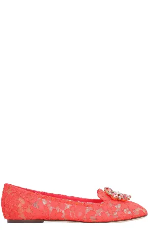 Dolce & Gabbana Vally Taormina Lace Ballerina Flats