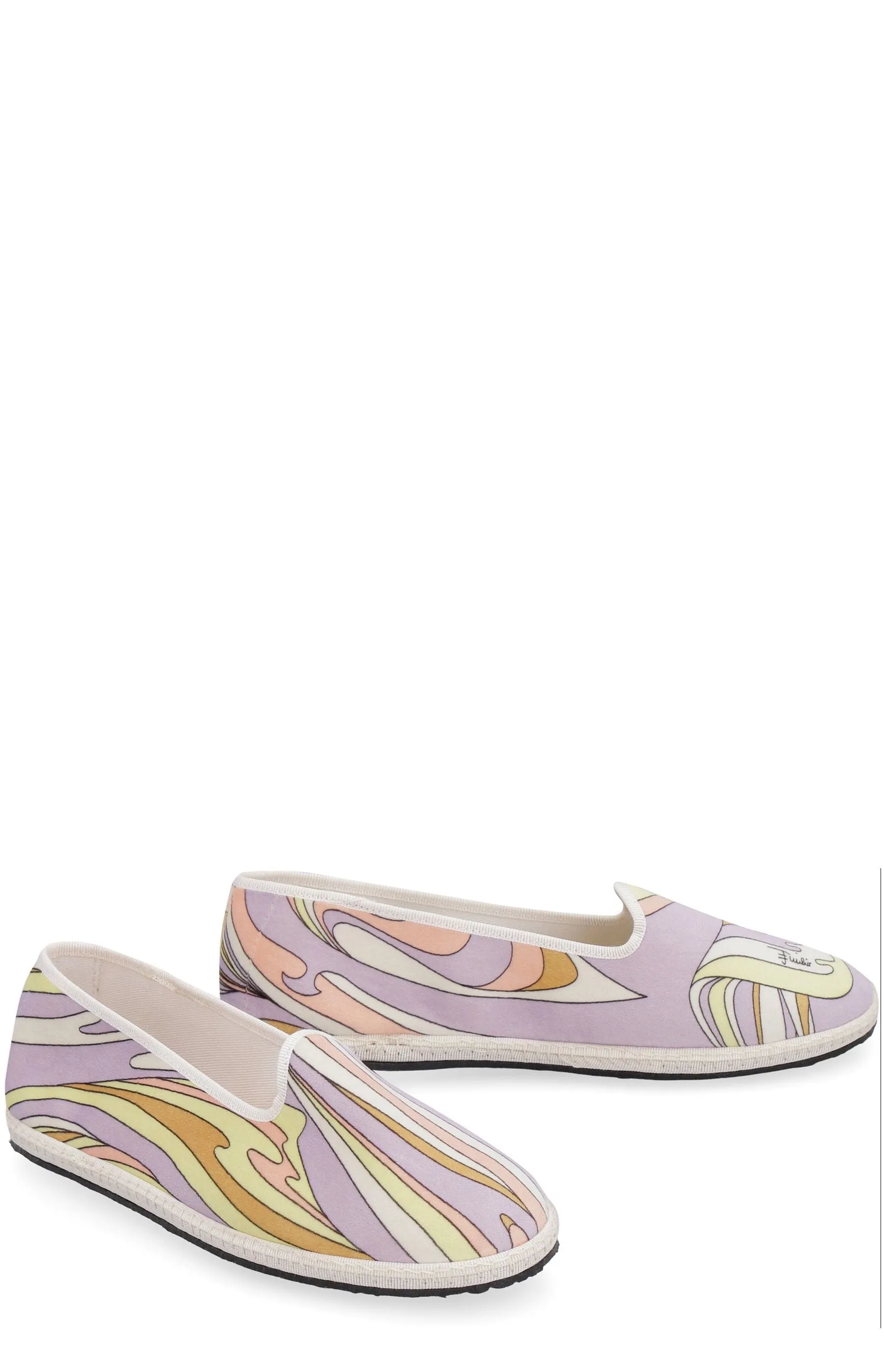 Emilio Pucci Vortici Baby Print Slip-On Flats