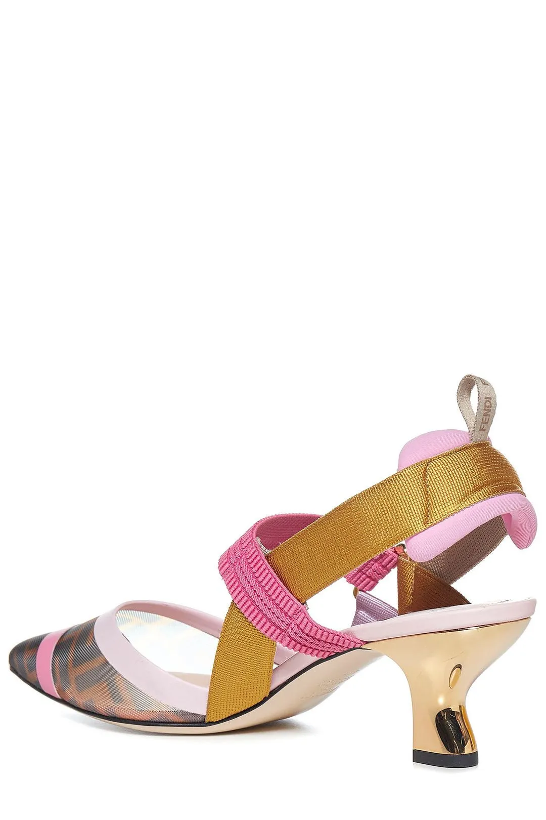 Fendi Colibr Mesh Slingback Pumps