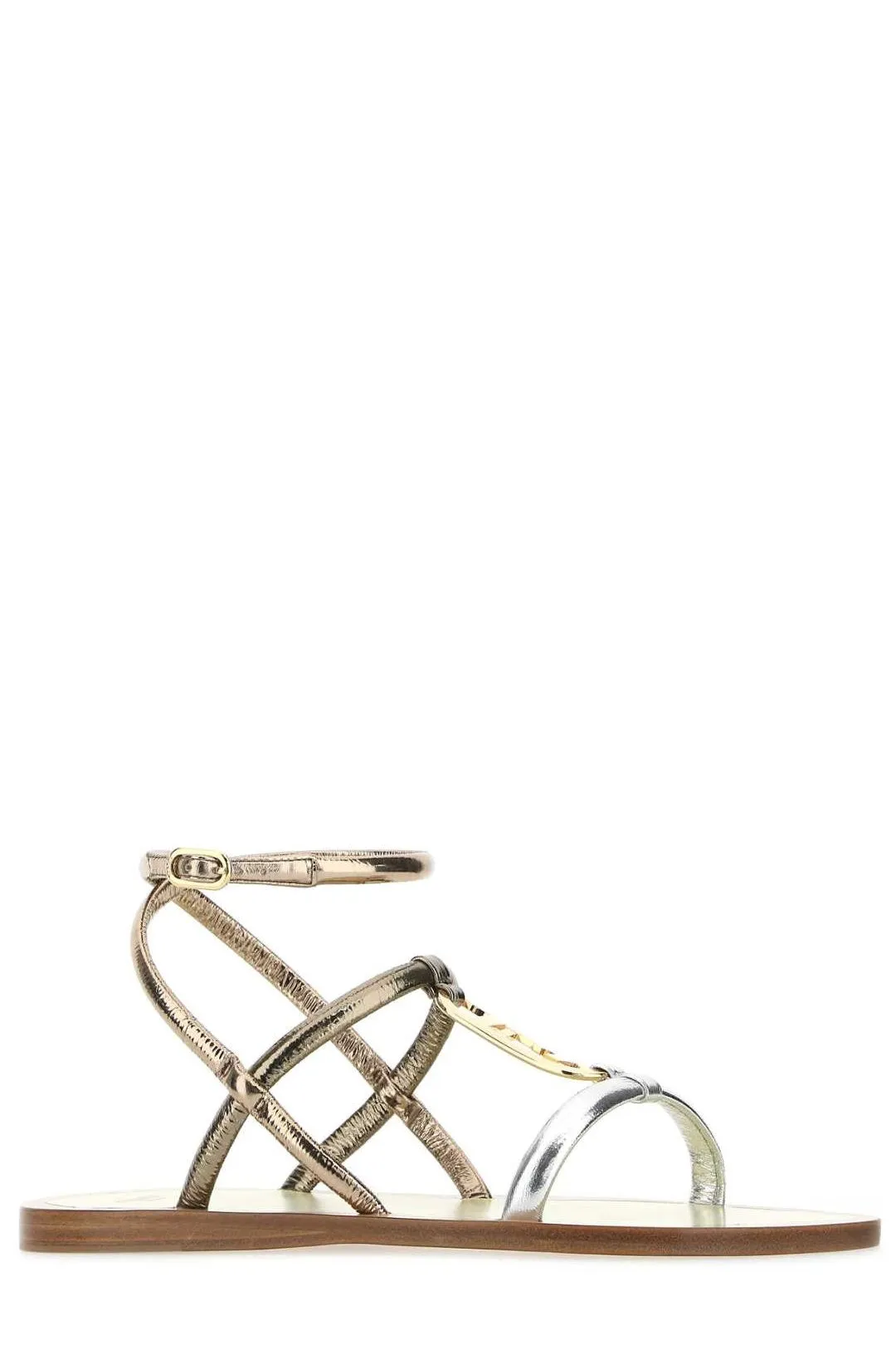 Fendi O'Lock Ankle Strapped Sandals