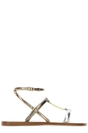 Fendi O'Lock Ankle Strapped Sandals