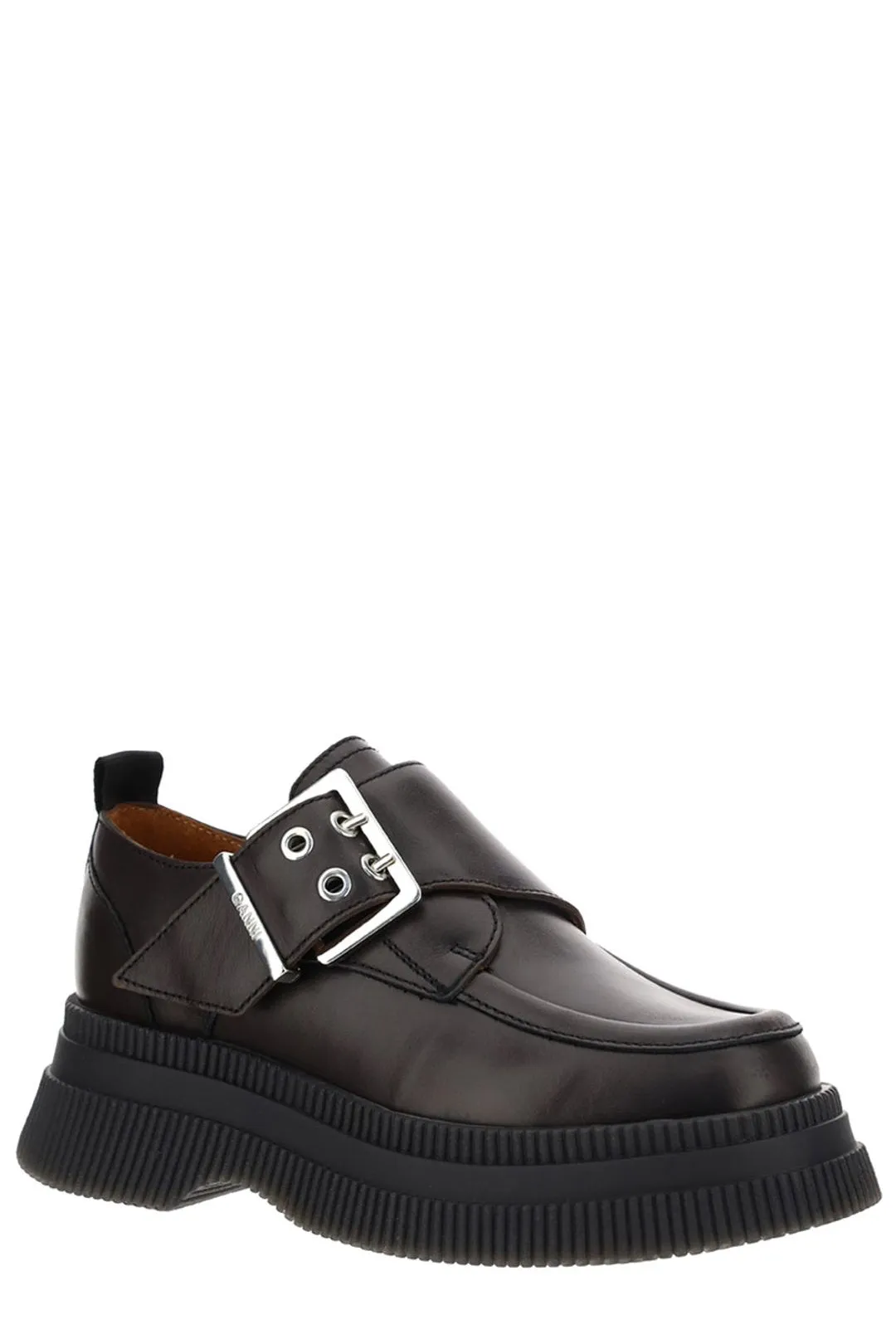 Ganni Monk Strap Creeper Loafers