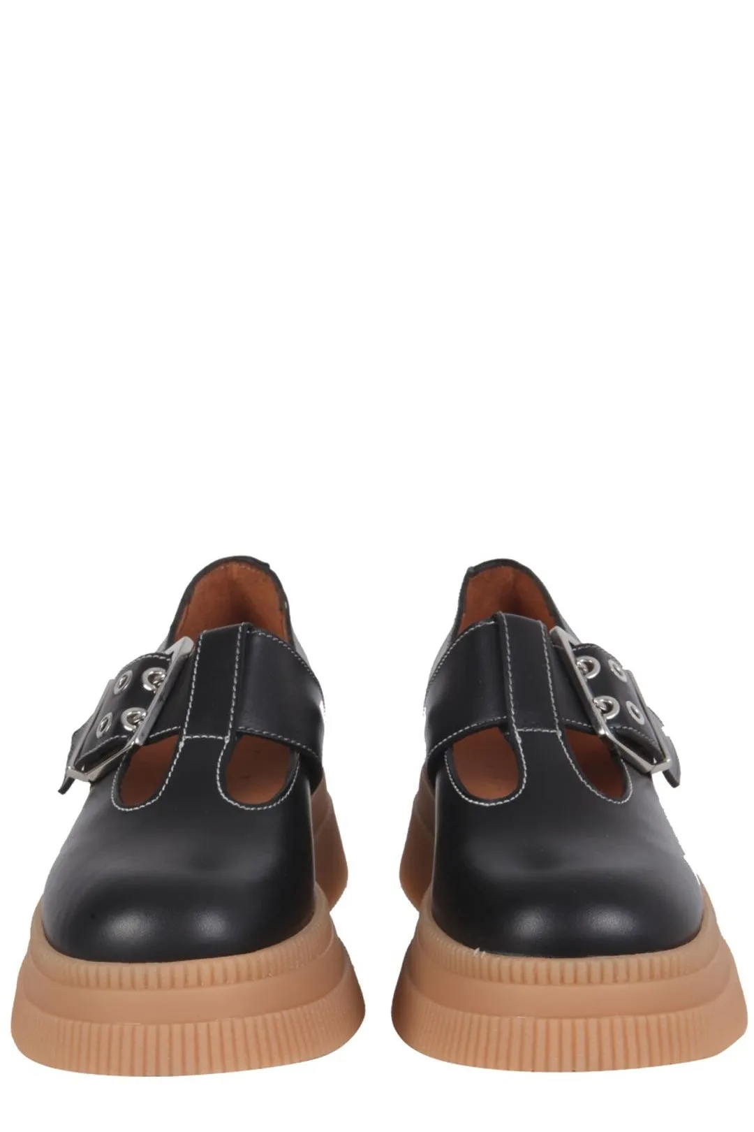 Ganni T-Strap Creepers Chunky Loafers