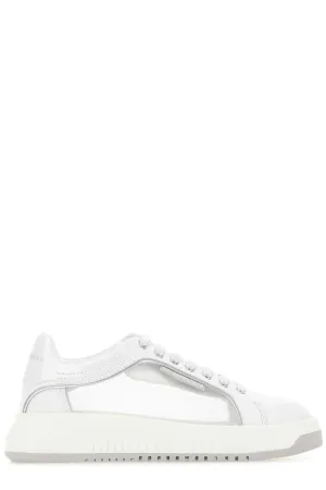 Giorgio Armani Logo Embossed Lace-Up Sneakers