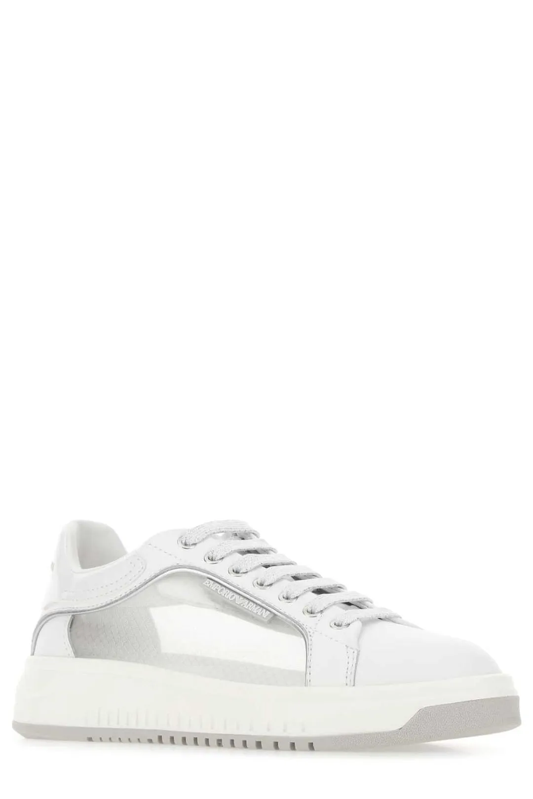 Giorgio Armani Logo Embossed Lace-Up Sneakers
