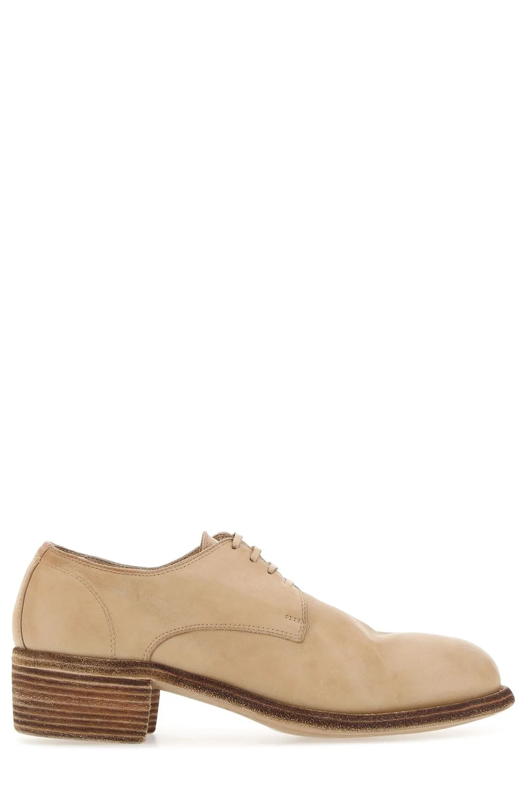 Guidi Block Heel Lace-Up Shoes