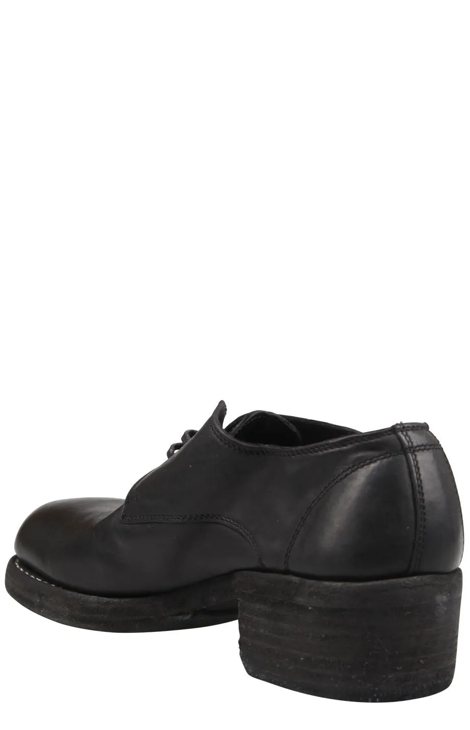 Guidi Chunky Heel Derby Shoes
