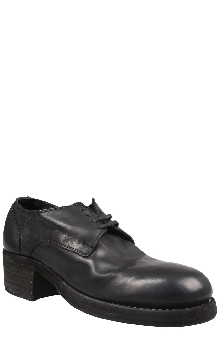 Guidi Chunky Heel Derby Shoes