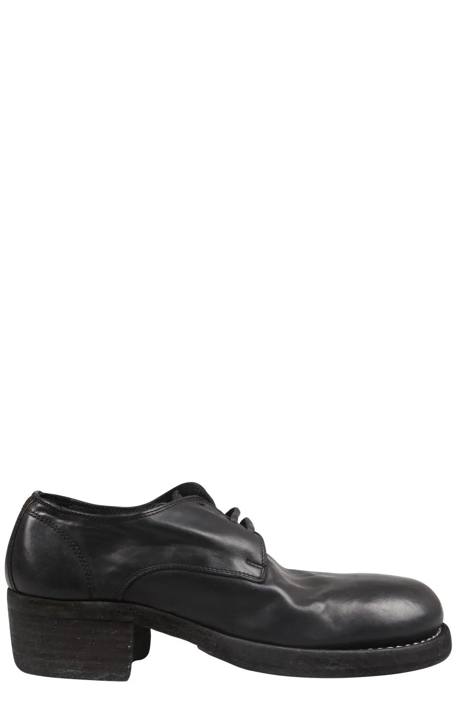 Guidi Chunky Heel Derby Shoes