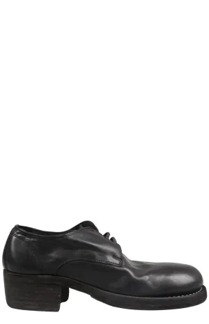 Guidi Chunky Heel Derby Shoes