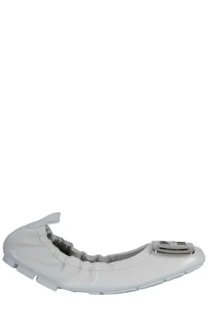 Hogan H511 Logo Plaque Ballerina Flats