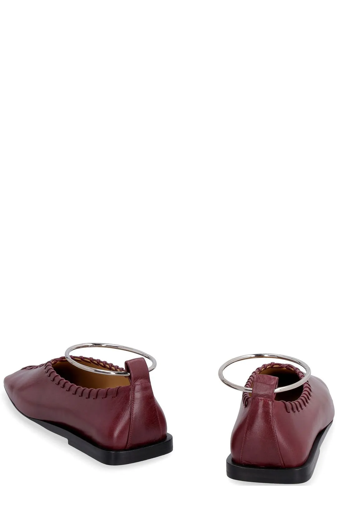 Jil Sander Ring-Detailed Ballerina Flats