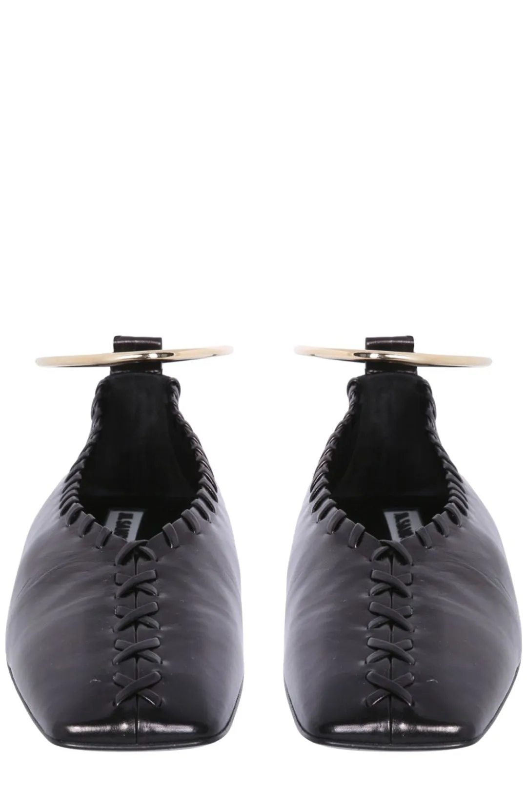 Jil Sander Stitch-Detailed Anklet Ballerina Flats