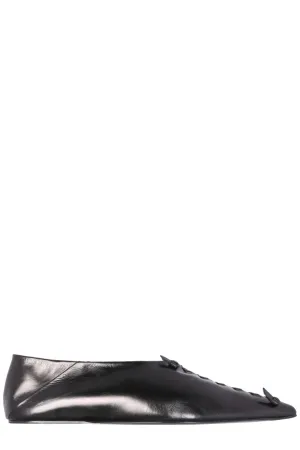 Jil Sander Tripon Pointed-Toe Ballerina Flats