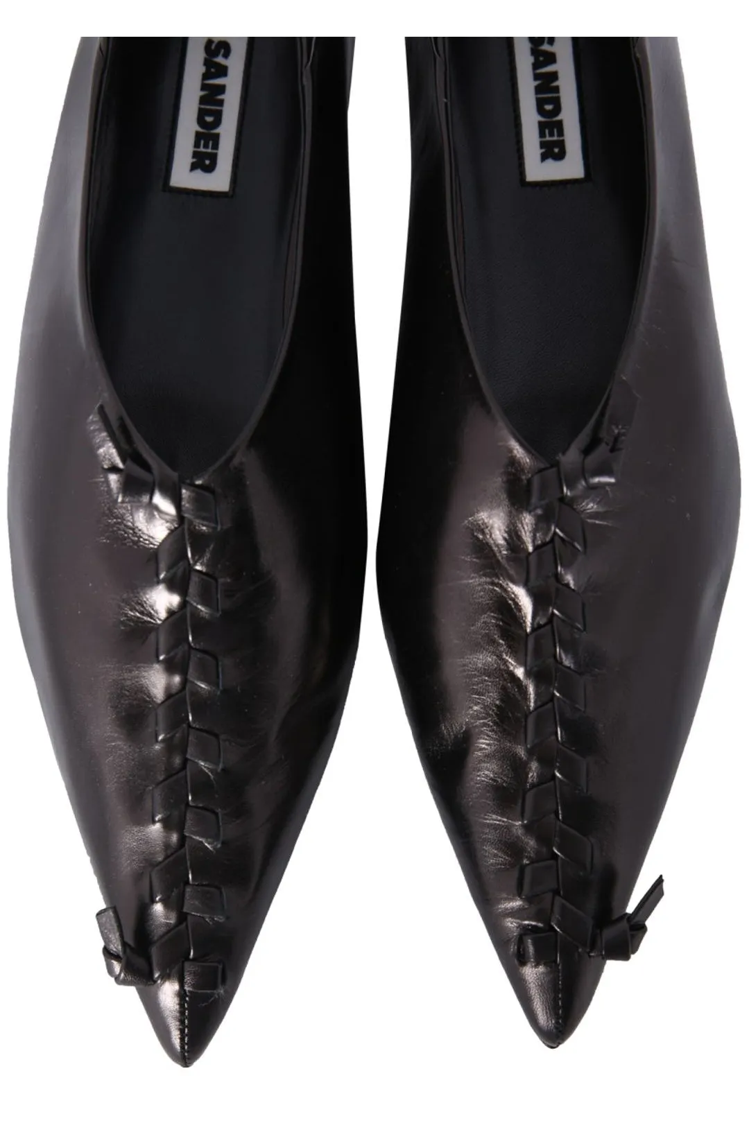 Jil Sander Tripon Pointed-Toe Ballerina Flats