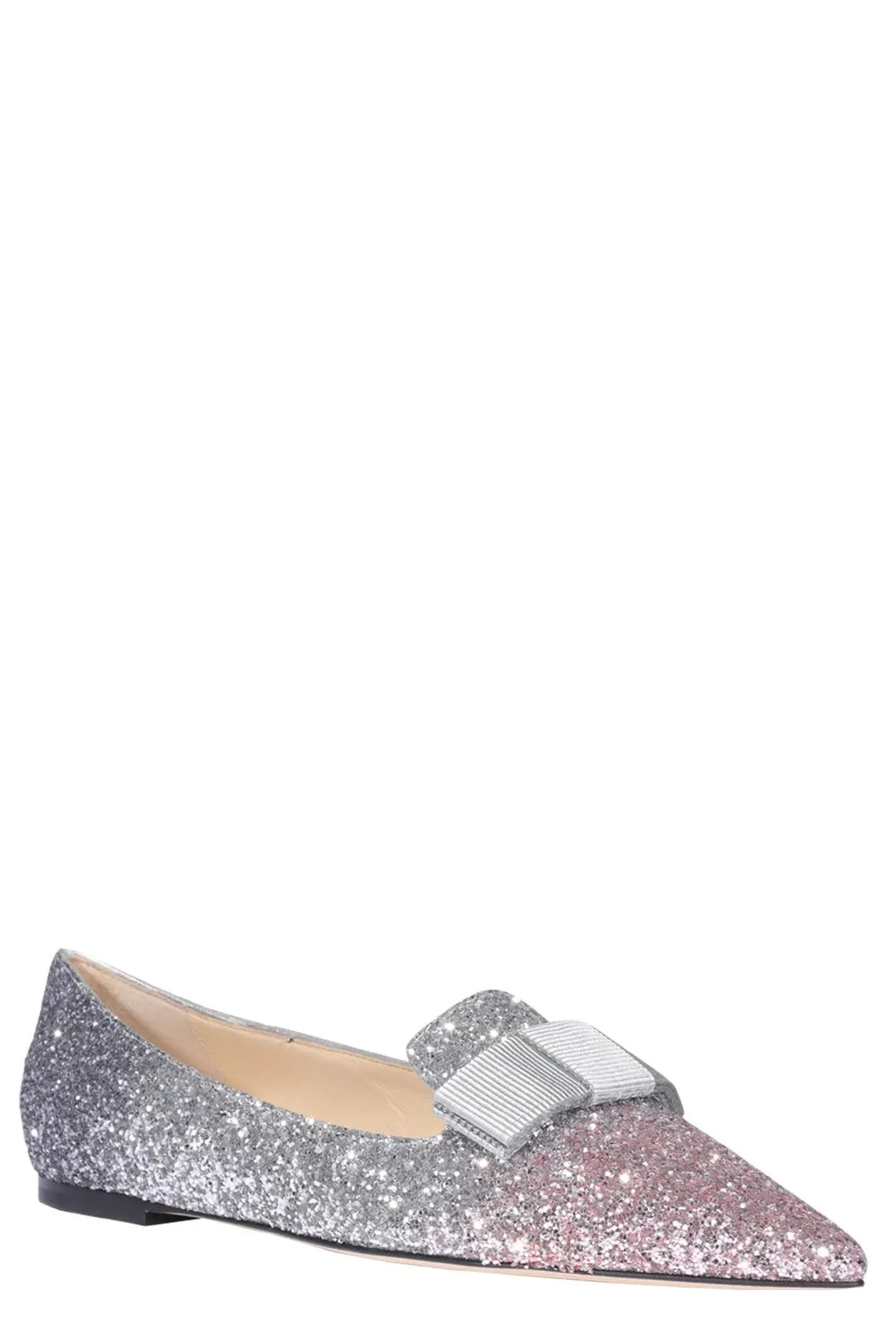 Jimmy Choo Gala Glittered Ballerina Flats