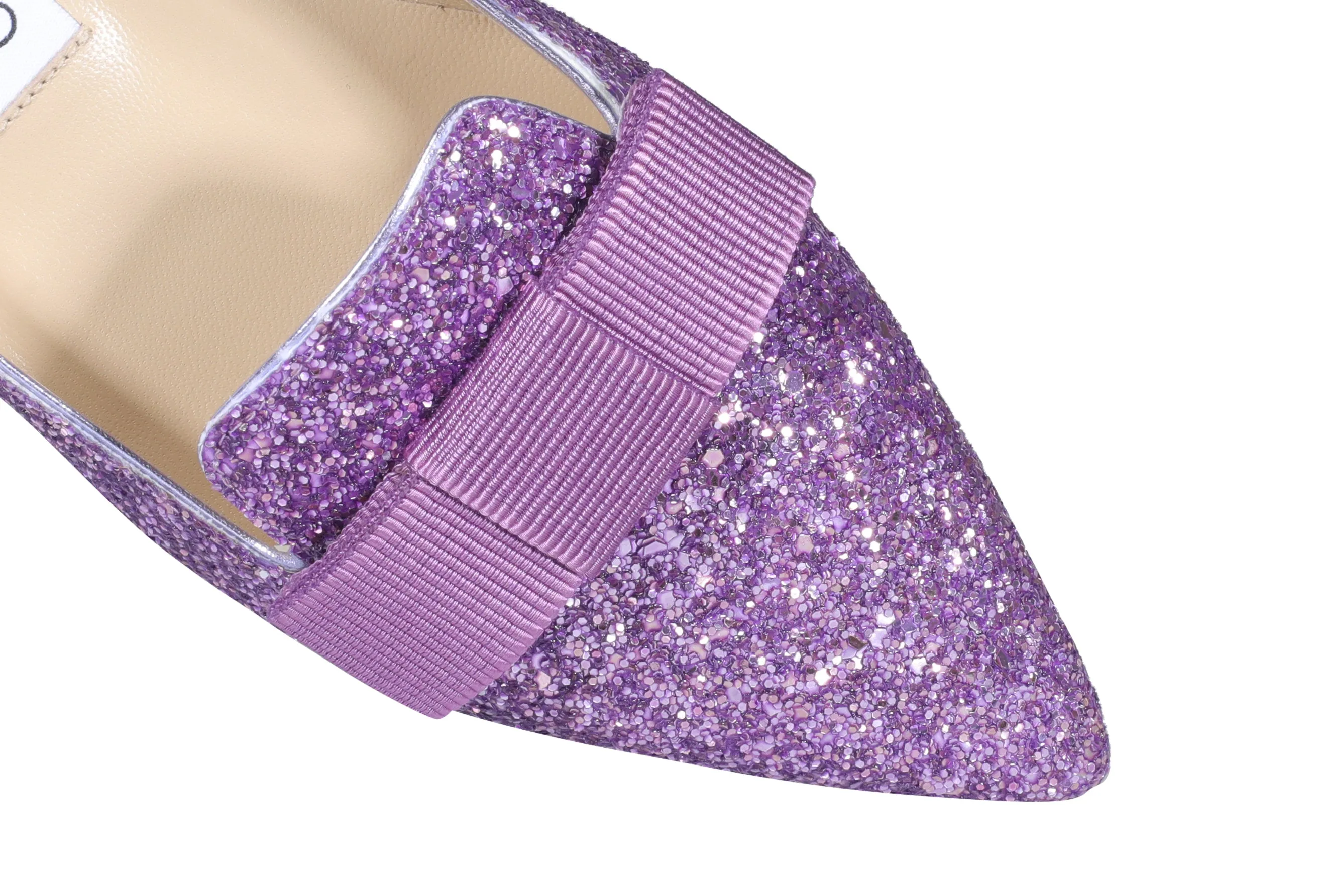 Jimmy Choo Gala Glittered Ballerina Flats
