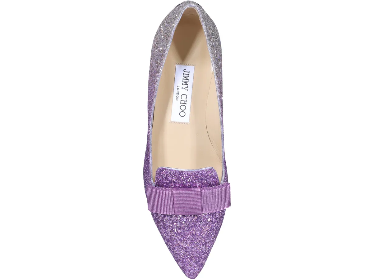 Jimmy Choo Gala Glittered Ballerina Flats