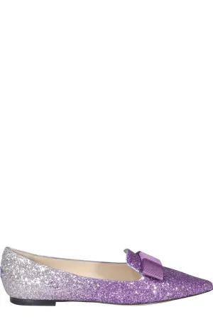 Jimmy Choo Gala Glittered Ballerina Flats