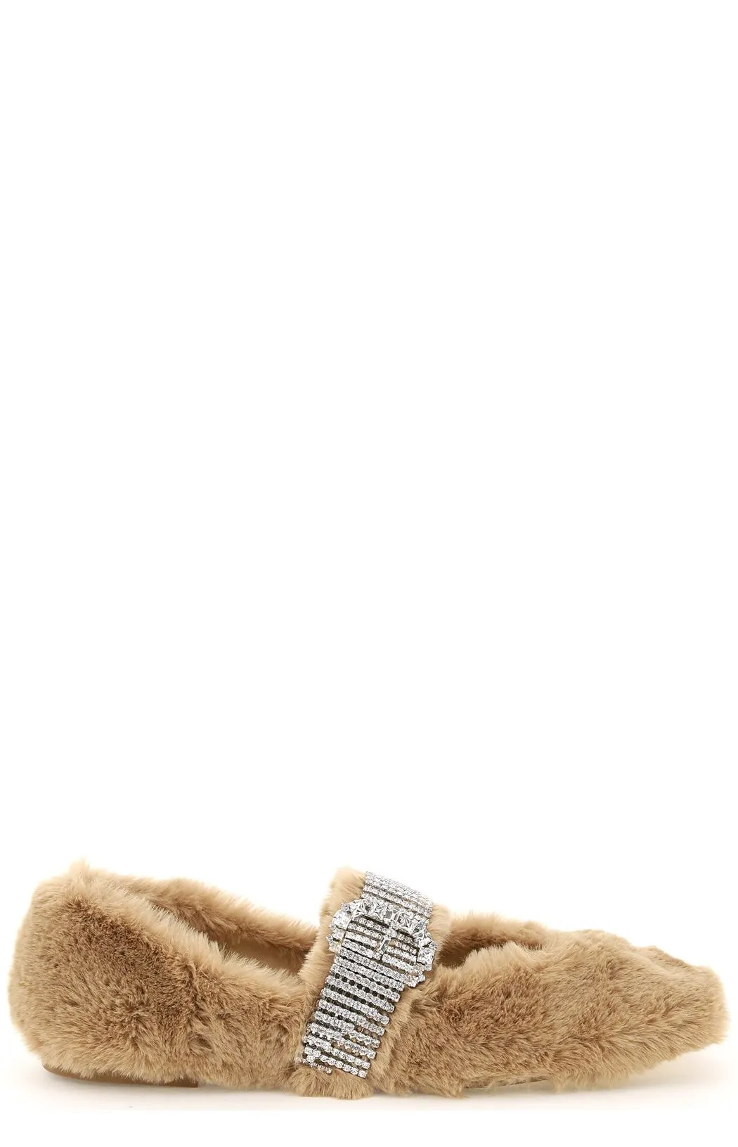 Jimmy Choo Krista Faux Fur Flats