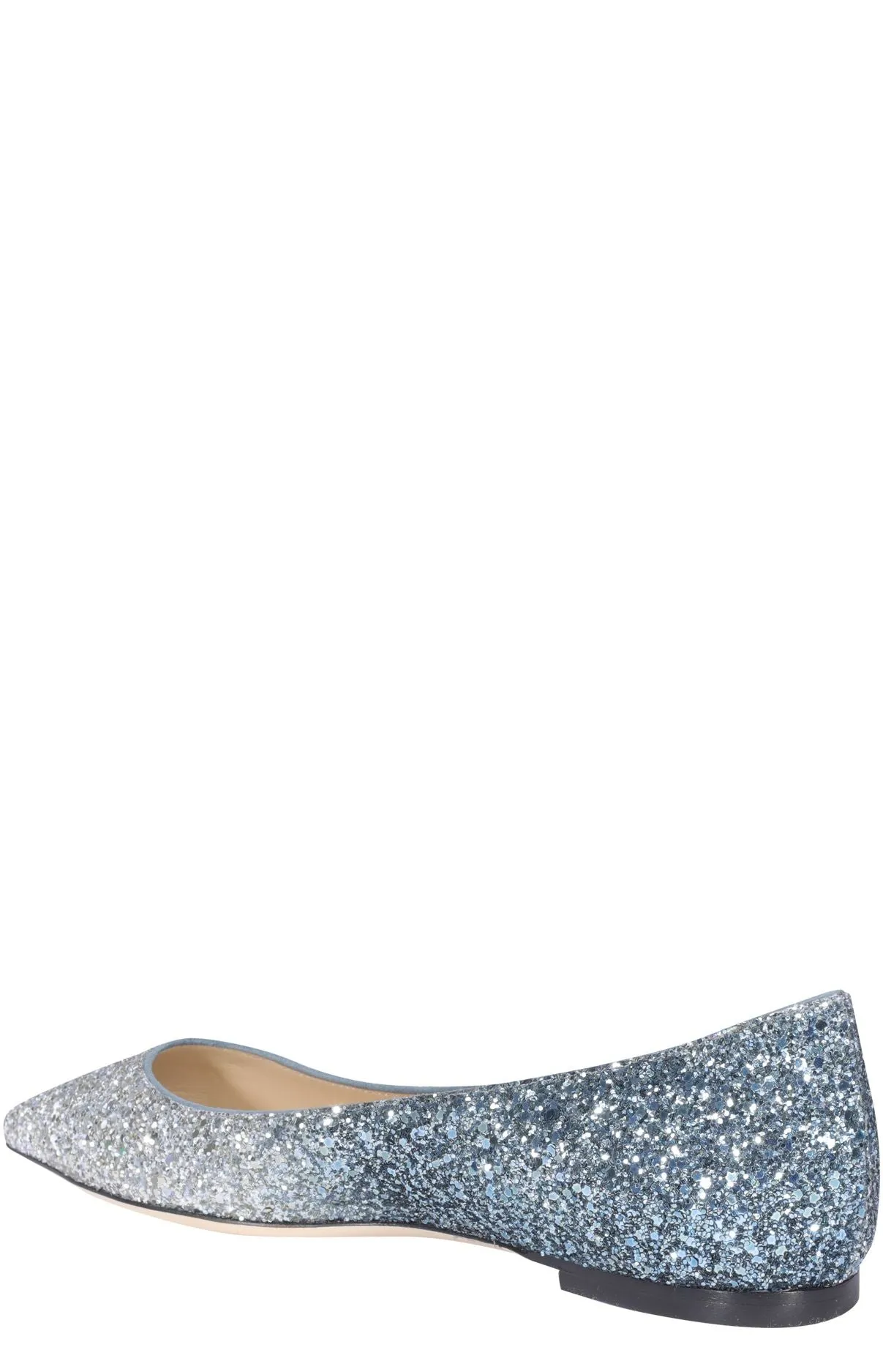 Jimmy Choo Romy Glitter Ballerina Flats