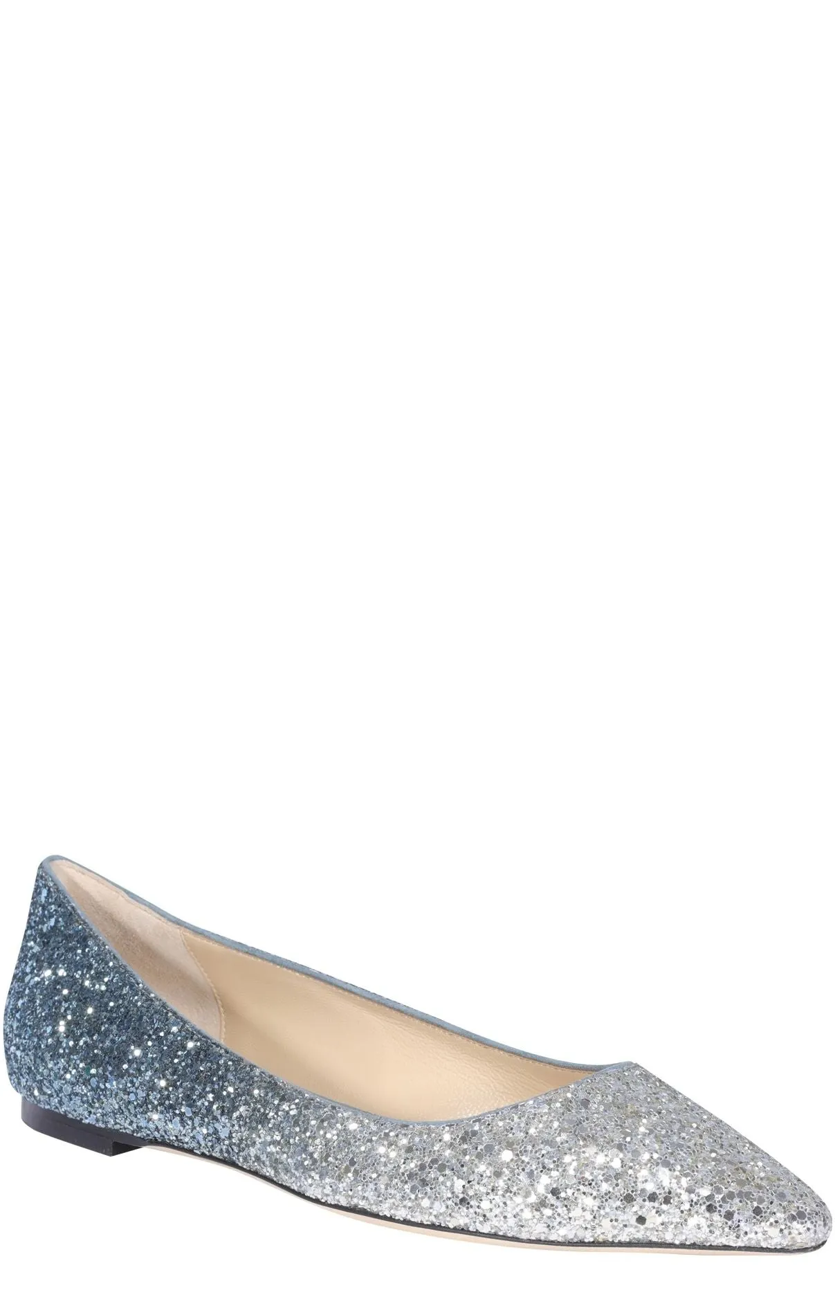 Jimmy Choo Romy Glitter Ballerina Flats