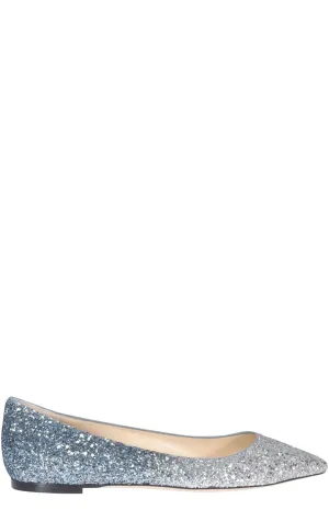 Jimmy Choo Romy Glitter Ballerina Flats