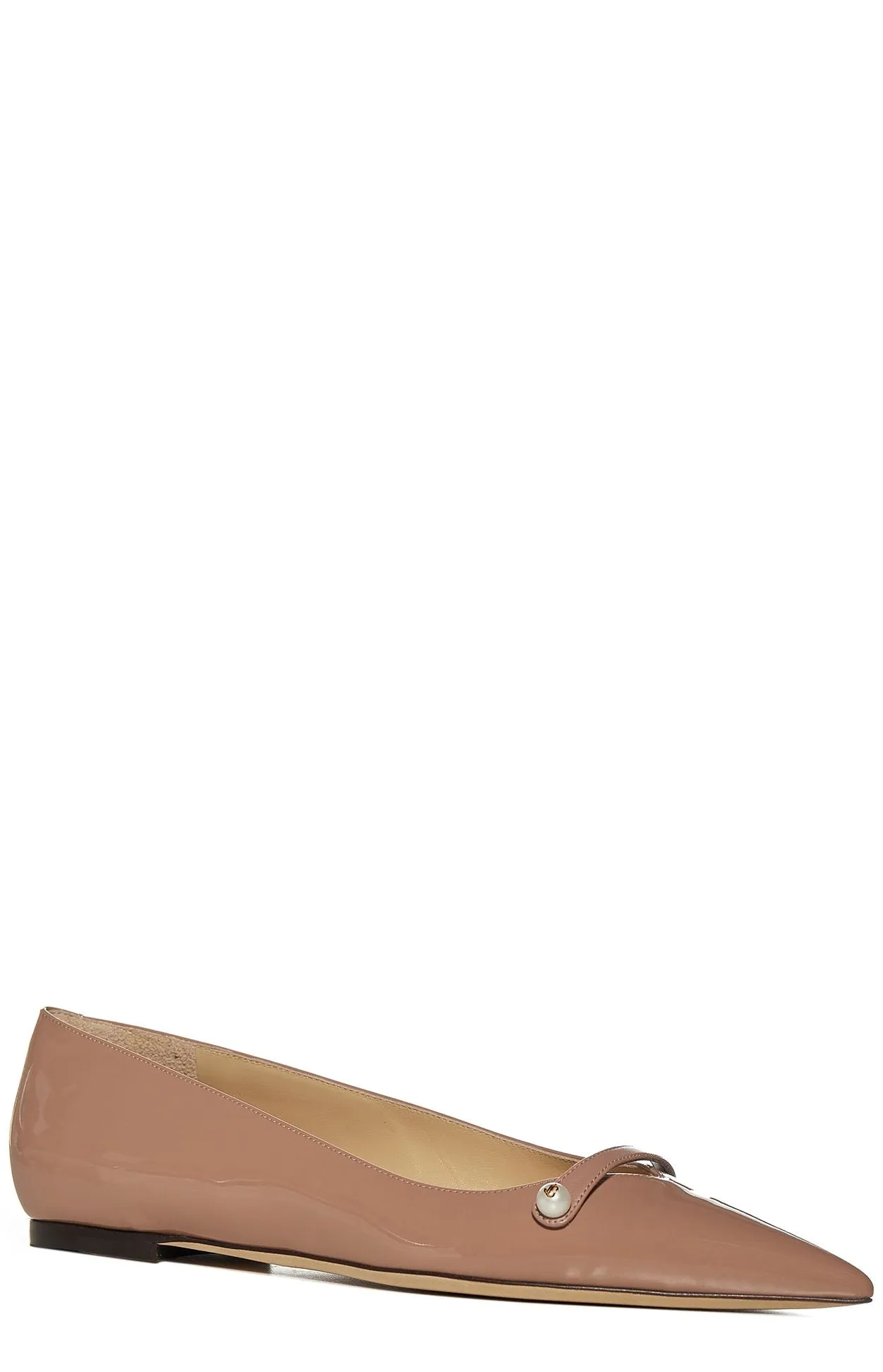 Jimmy Choo Rosalia Pointed-Toe Ballerina Flats