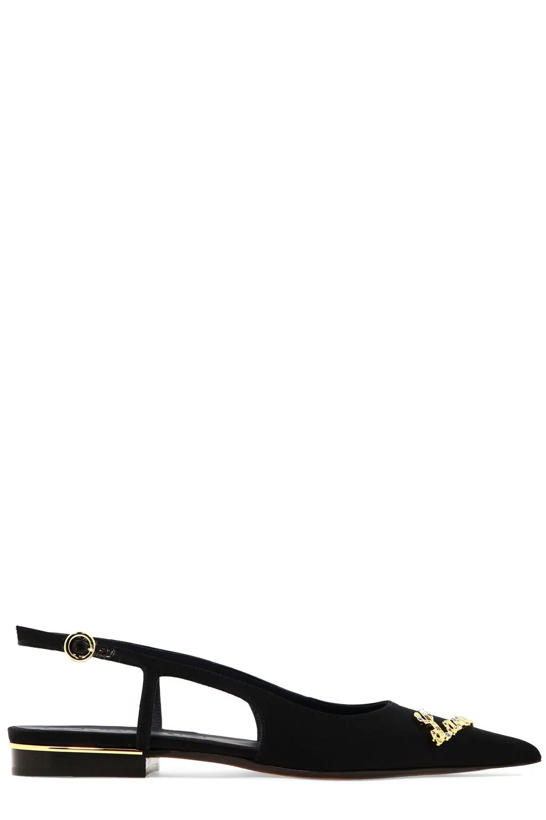 Lanvin Logo Plaque Slingback Flats