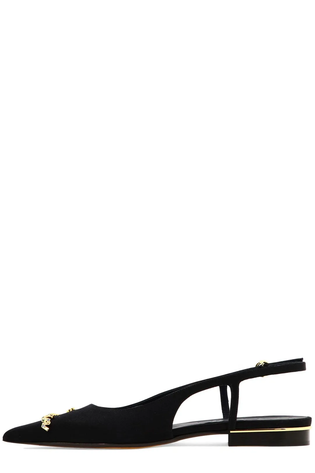 Lanvin Logo Plaque Slingback Flats