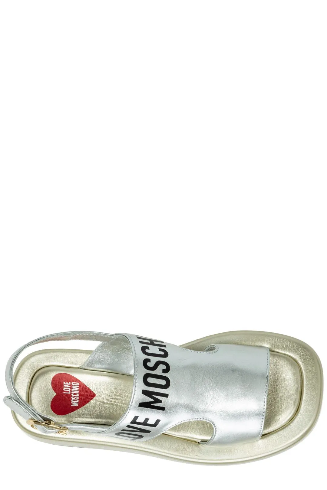 Love Moschino Logo Printed Sandals