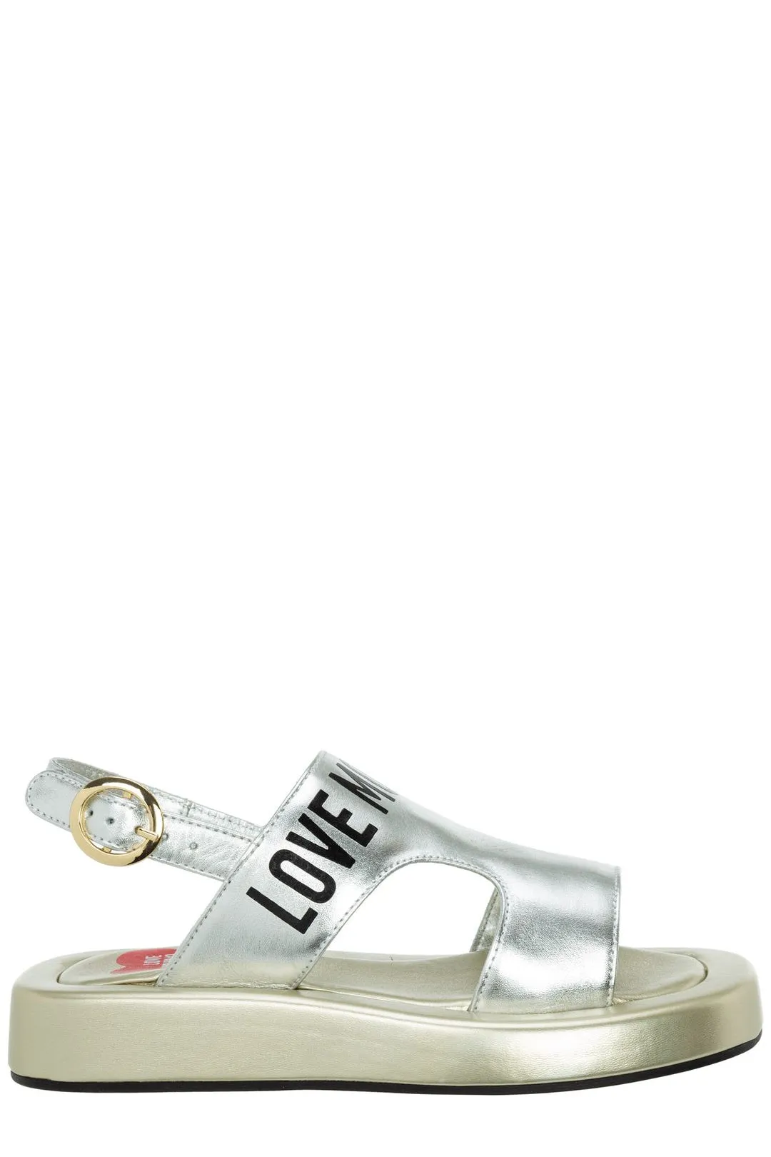 Love Moschino Logo Printed Sandals